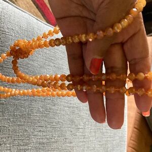 Elegant Orange Beaded Necklace